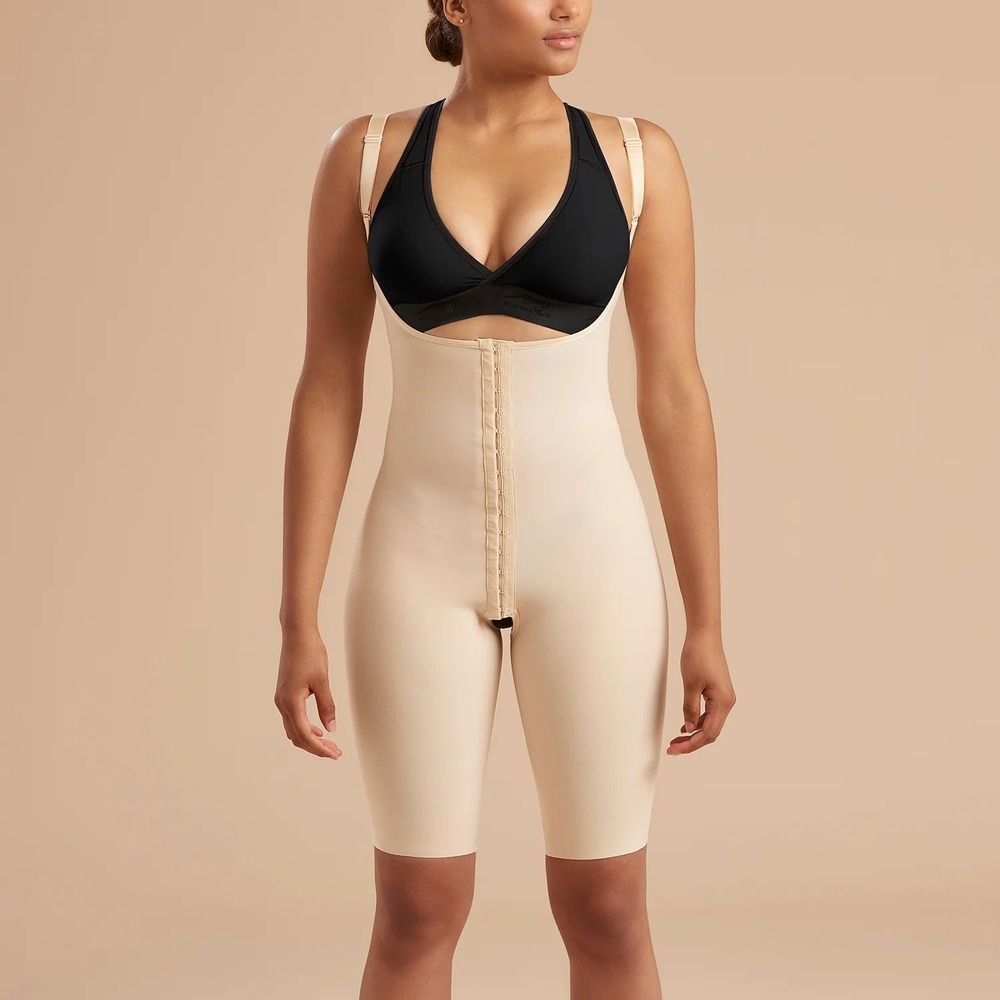 Marena Recovery Girdle High Back Compression Garment Beige SFBHS 2XS-H New